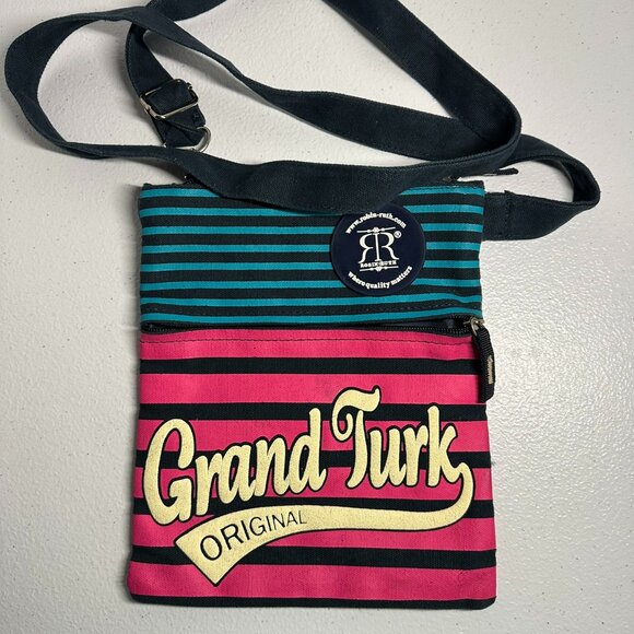 Robin Ruth Crossbody Grand Turk Bag Double Zipper Adjustable Removable Strap - Picture 1 of 5